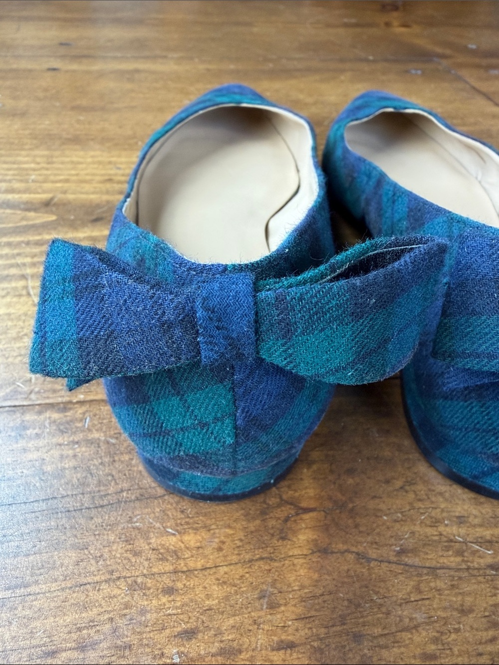 Talbots Black Watch Plaid Flats Sz 9 - Picture 7 of 16